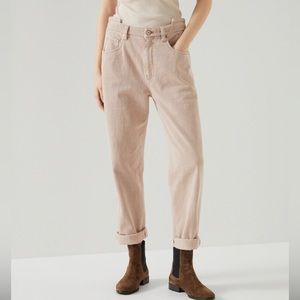 Brunello Cucinelli Skater Jean Straight Leg Pants 6 desert rose